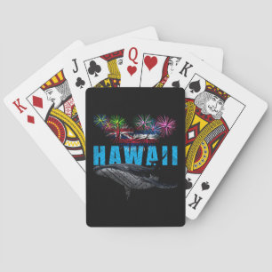 HAWAII NYE POLYNESIAN TRIBAL HUMPBACK FIREWORKS PLAYING CARDS