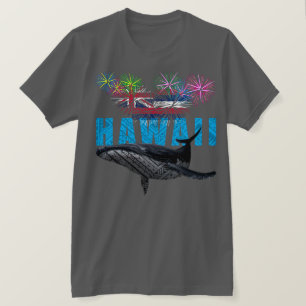 HAWAII NYE POLYNESIAN TRIBAL HUMPBACK FIREWORKS T-Shirt
