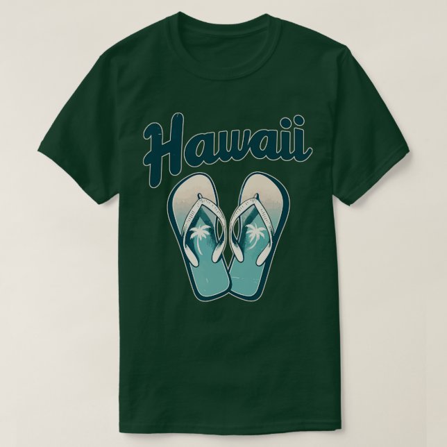 Hawaii Oahu Flip Flop Sandals Summer Beach TShirt (Design Front)