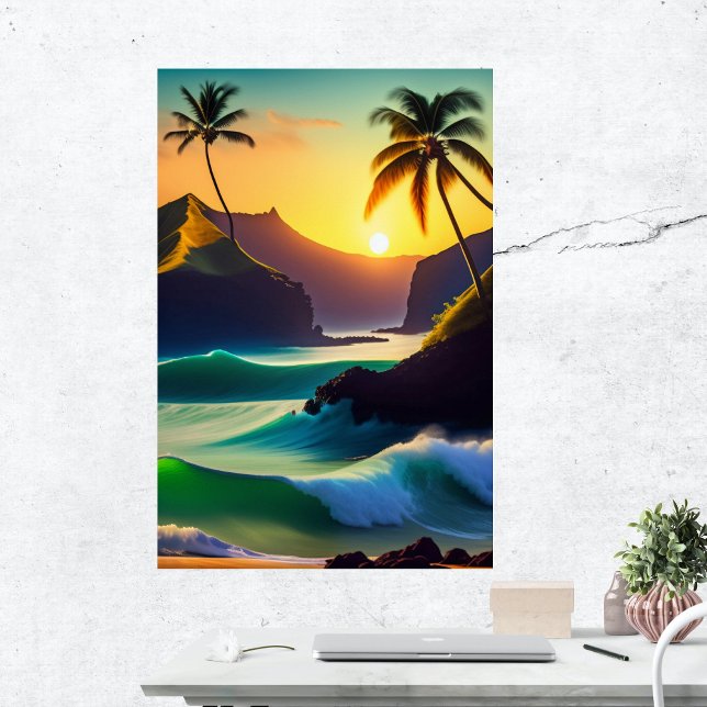 Hawaii Ocean Travel Artwork Poster (Creator Uploaded)