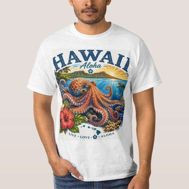 Hawaii Octopus T-Shirt (Front)