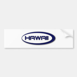 Hawaii Oval Bumper Sticker