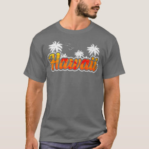Hawaii Palm Tree Aloha Beach Ocean Island Travelle T-Shirt