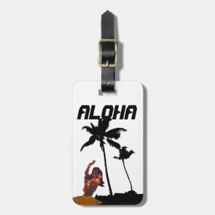 Hawaii Palm Tree Luggage Tag