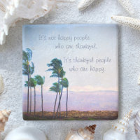 Hawaii Palm Tree Photo Thankful Happy People Quote