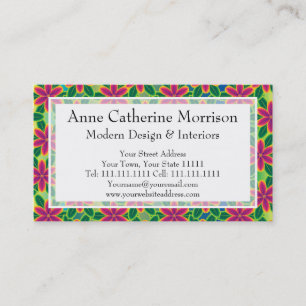 Hawaii Passion Hot Pink Tropical Flower Power Business Card