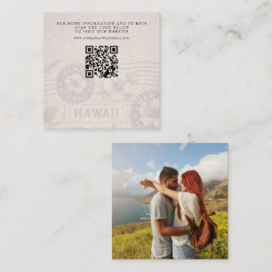 Hawaii Passport Wedding QR Enclosure Card