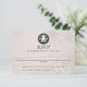 Hawaii Passport Wedding RSVP Card