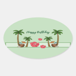 Hawaii personalisieri oval sticker