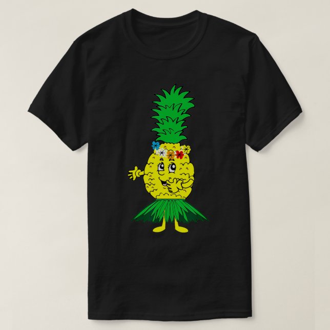 Hawaii Pineapple Hula Dance  Cool Polynesian Gift  T-Shirt (Design Front)