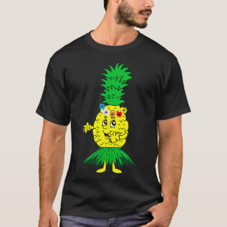 Hawaii Pineapple Hula Dance  Cool Polynesian Gift  T-Shirt