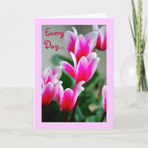 Hawaii Pink Cyclamen Flowers, Get Well Card