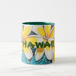 Hawaii Plumeria Two-Tone Mug