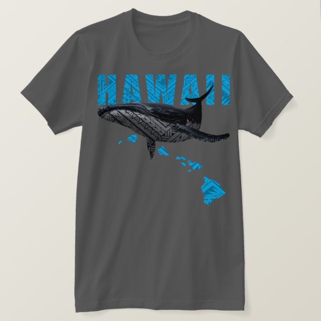 HAWAII POLYNESIAN TRIBAL HUMPBACK HAWAII ISLANDS T-Shirt (Design Front)