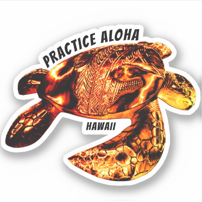 Hawaii Practice Aloha - Tribal Honu Lava (Front)