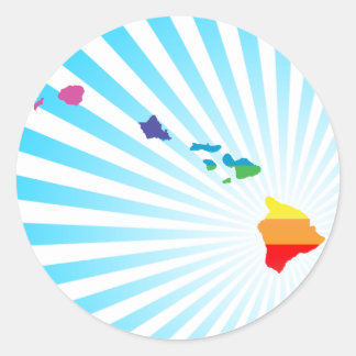 hawaii pride. classic round sticker