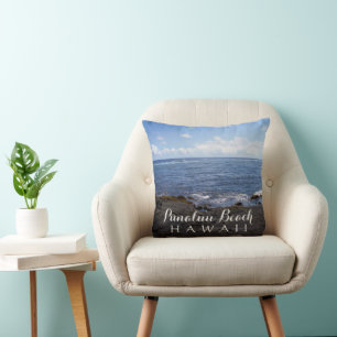 Hawaii Punalu'u Beach Scene Cushion