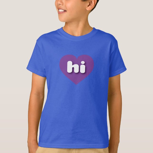 Hawaii purple heart - I love hi T-Shirt (Front)