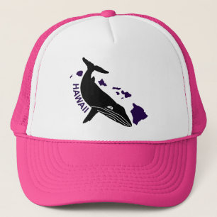 Hawaii Purple Islands Humpback Trucker Hat