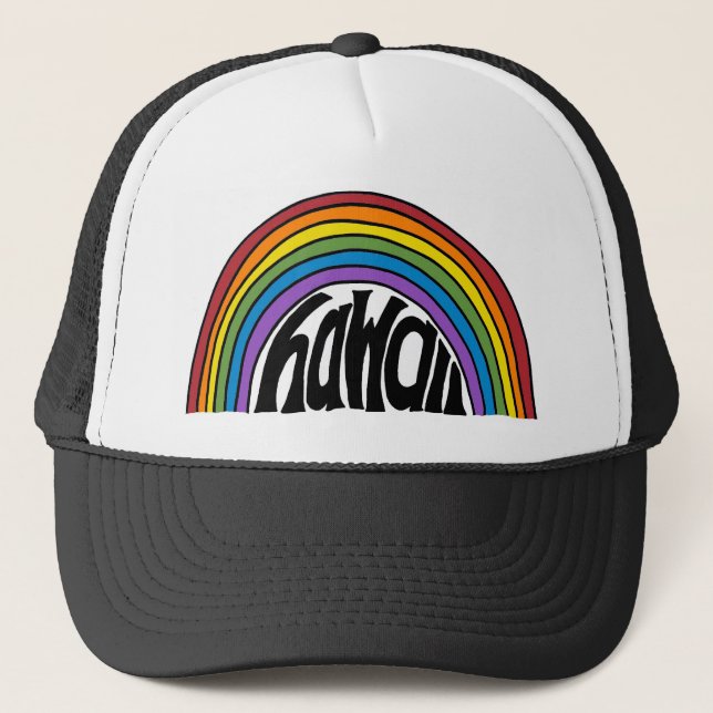 Hawaii Rainbow Trucker Hat (Front)