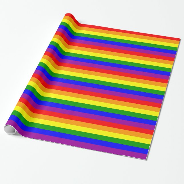 Hawaii Rainbows Wrapping Paper (Unrolled)
