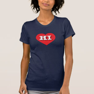 Hawaii Red Heart - I love HI T-Shirt