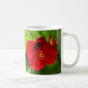 Hawaii Red Hibiscus Flower Coffee Mug