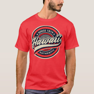Hawaii Retro Vintage Mountains Nature Hiking T-Shirt