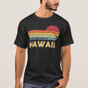HAWAII Retro Vintage US State Map Hawaii Patriotic T-Shirt