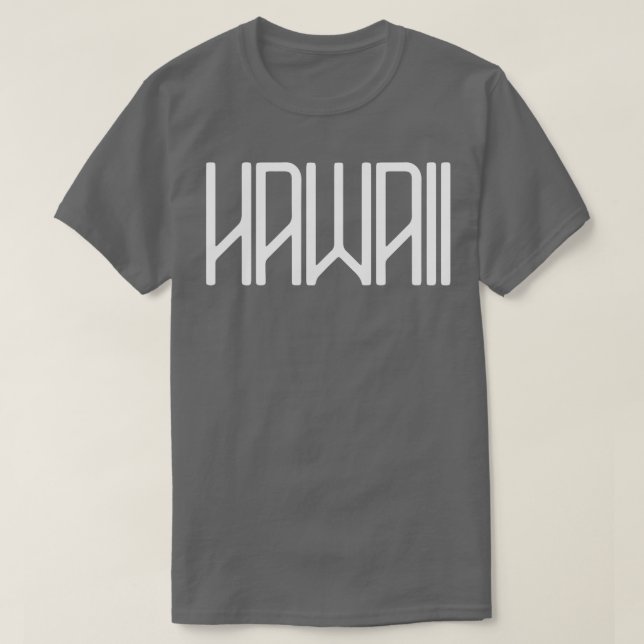 Hawaii Retro White Text TShirt (Design Front)