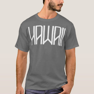 Hawaii Retro White Text TShirt