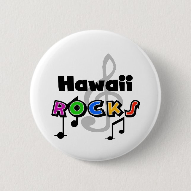Hawaii Rocks 6 Cm Round Badge (Front)