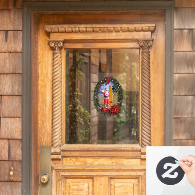 Hawaii Santa with Surfboard (Home Door)