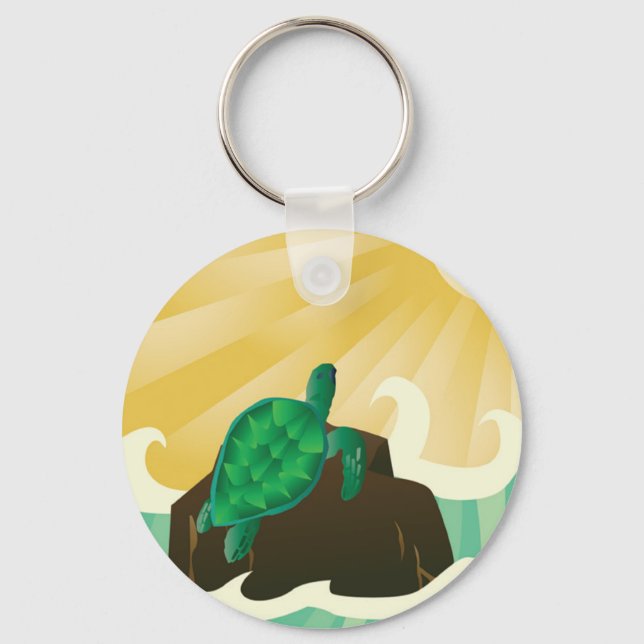 Hawaii Sea Turtle Key Ring (Front)
