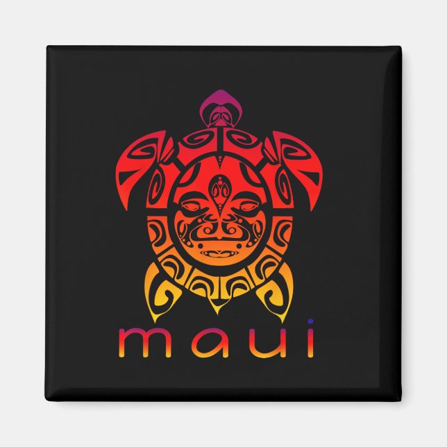 Hawaii Sea Vivid Turtle  Magnet (Front)