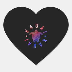 Hawaii Shirt, Kauai Tee, Turtle Lover Sand And Heart Sticker