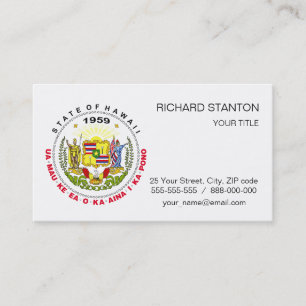Hawaii sign business card