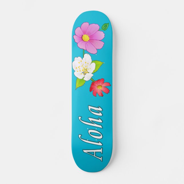 Hawaii Skateboard Floral Aloha Skateboards (Front)