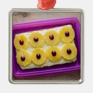 Hawaii slices with pineapple on rustic wood metal tree decoration