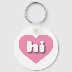 Hawaii Solid Pink Heart - love Key Ring