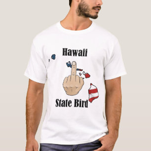 Hawaii state bird t-shirt middle finger flag