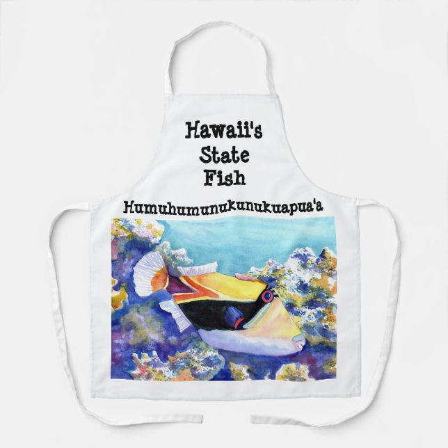 Hawaii State Fish Kitchen Apron (Front)
