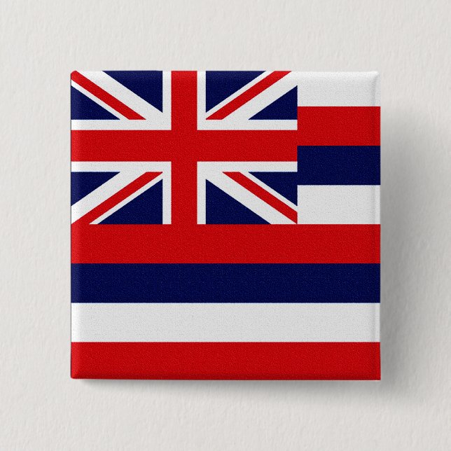 Hawaii State Flag 15 Cm Square Badge (Front)