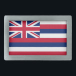 HAWAII STATE FLAG BELT BUCKLE<br><div class="desc">The flag of Hawaii is the only US state flag to include a foreign country's national flag - the inclusion of the Union Jack of the United Kingdom is a mark of the British Empire's historical relations with the Hawaiian Kingdom,  particularly with King Kamehameha I.</div>