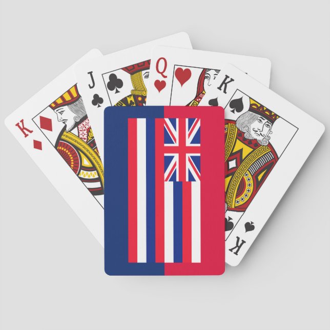 Hawaii State Flag Design Playing Cards (Back)