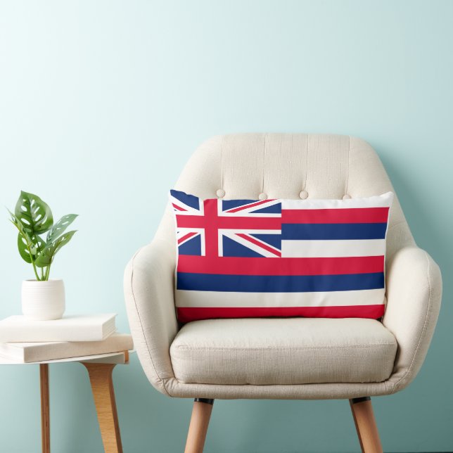 Hawaii State Flag Print Patriotic Lumbar Cushion (Chair)