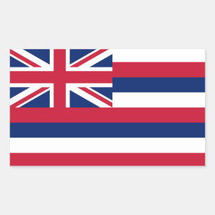 Hawaii State Flag Rectangular Sticker