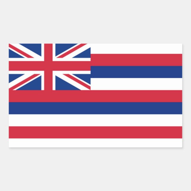 Hawaii State flag Rectangular Sticker (Front)