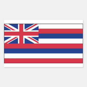 Hawaii State Flag Rectangular Sticker