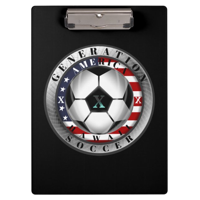 Hawaii State Generation X American Soccer Clipboard (Front)
